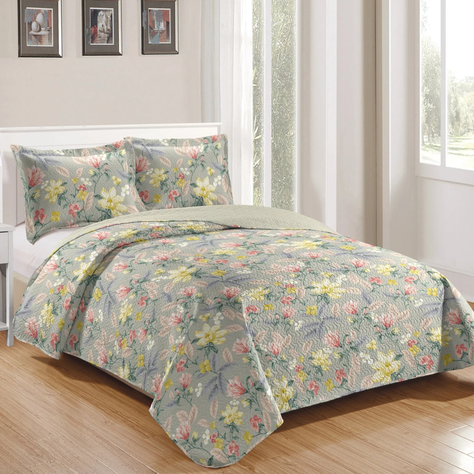 CELESTE KIT COLCHA CELESTE - ROZAC SHABBY CHIC - CASAL - Imagem 1