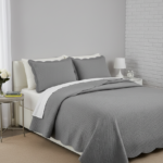 KIT COLCHA CINZA - CORTTEX COLOR ART MILÃO - KING