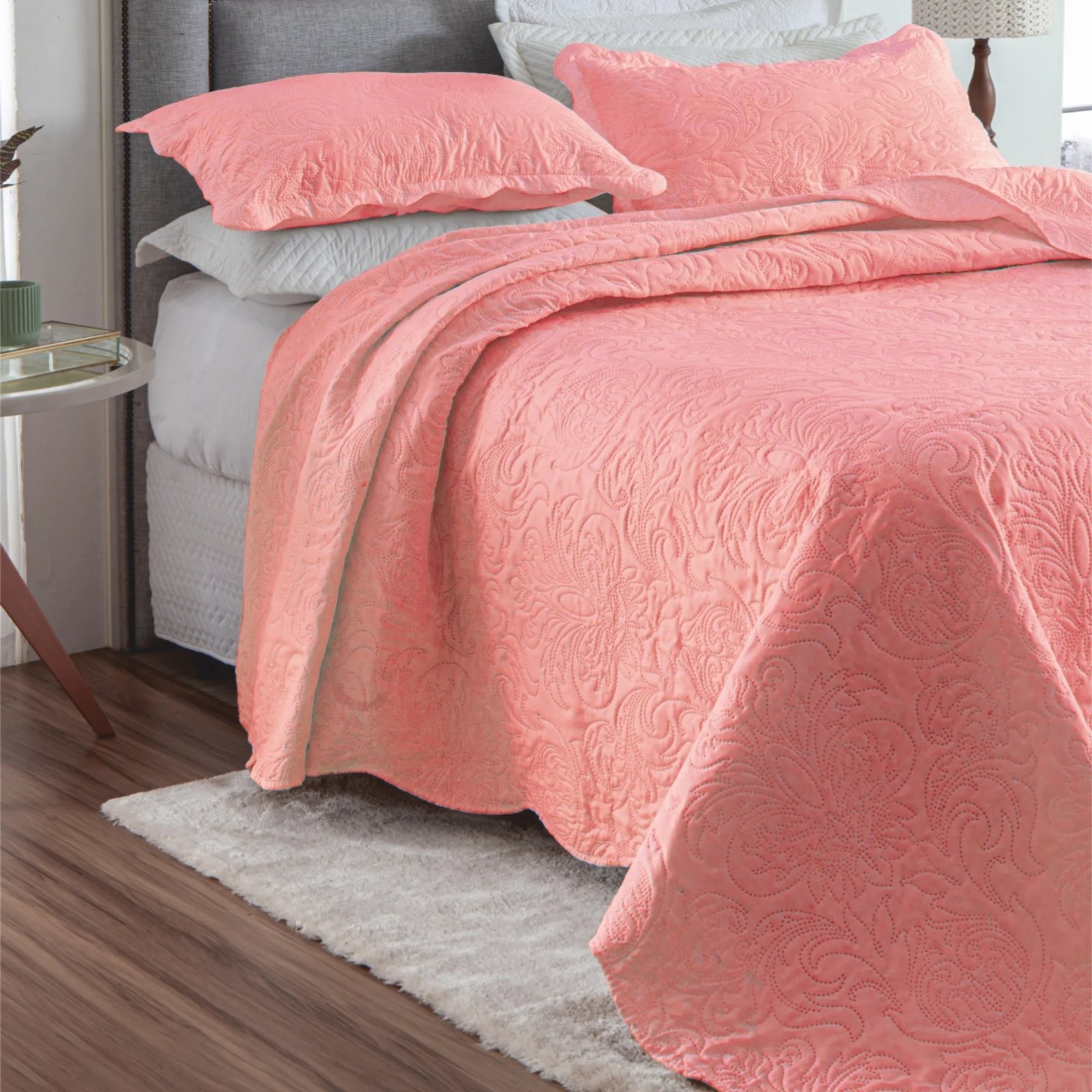 CORAL KIT COLCHA CORAL - CLASSIC BOUTI ROZAC - CASAL - Imagem 1