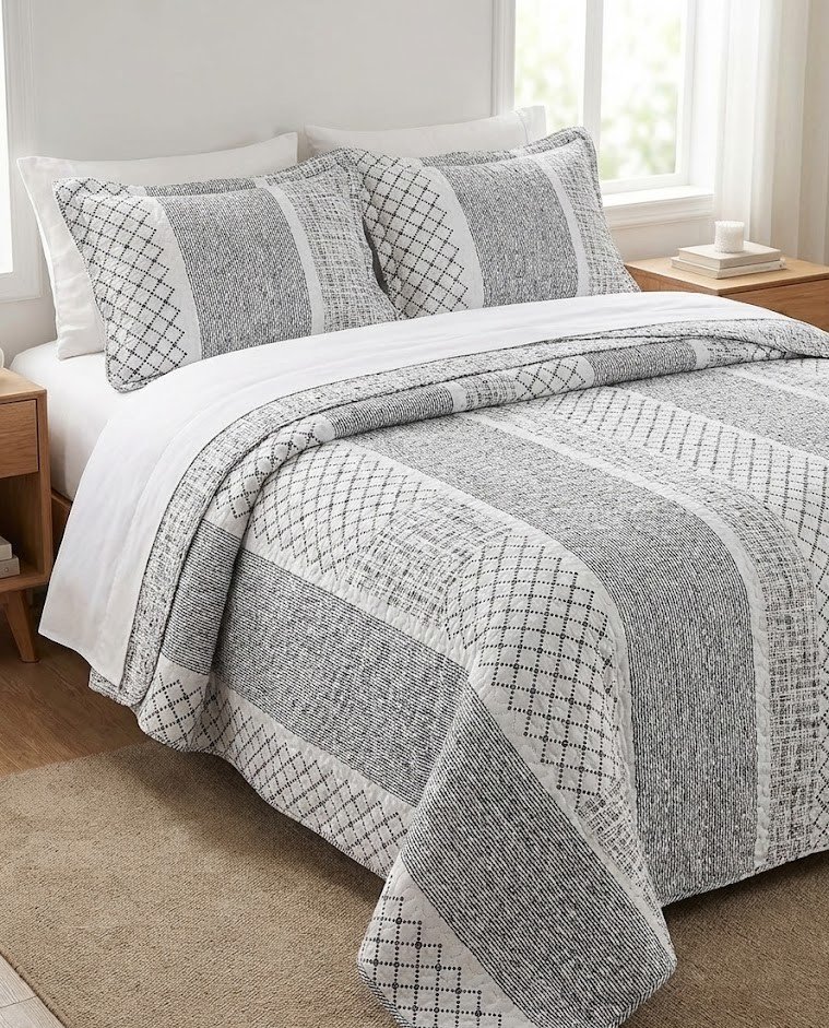 LINHAS KIT COLCHA LINHAS - PATCHWORK BOUTI ROZAC - KING - Imagem 1