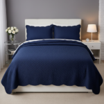 KIT COLCHA AZUL  - CORTTEX COLOR ART MILÃO - KING