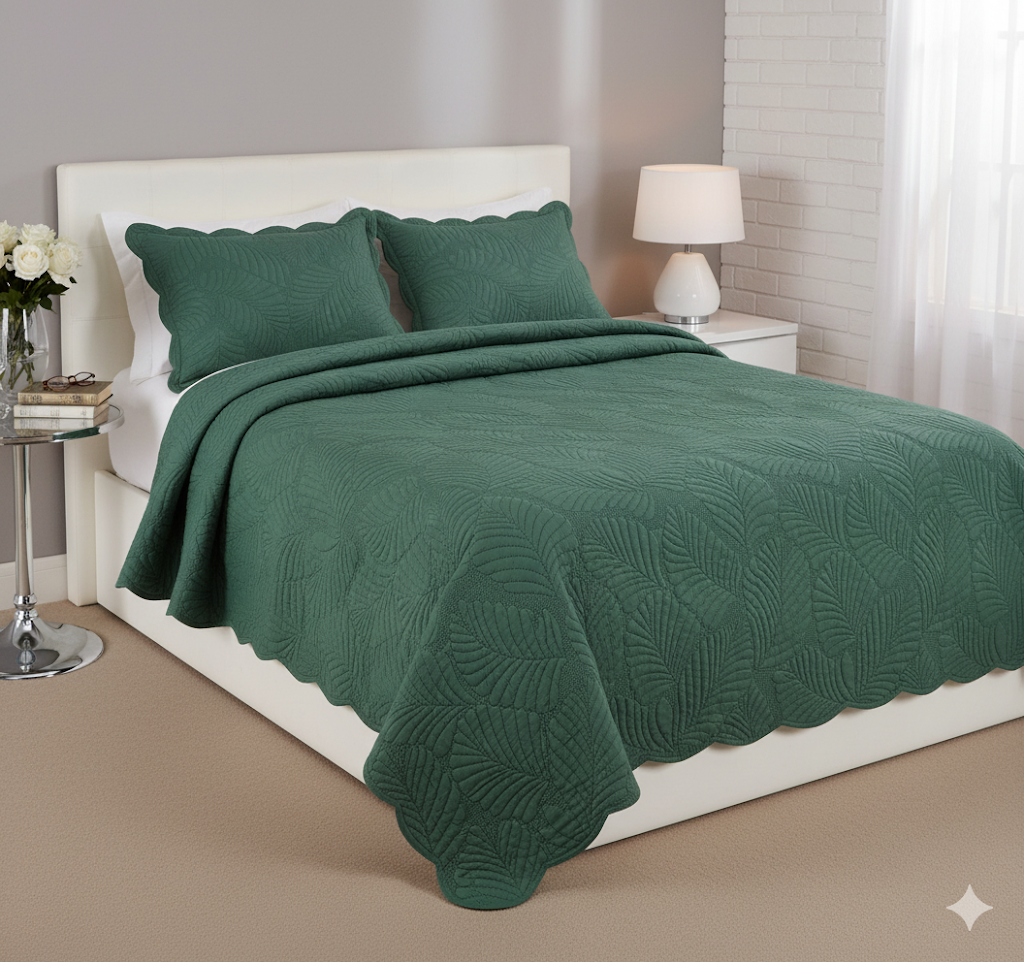 VERDE KIT COLCHA VERDE - CORTTEX COLOR ART MILÃO (Queen) - Imagem 1